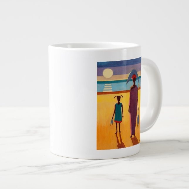 Grande Tasse Femme avec des poissons (Devant droit)