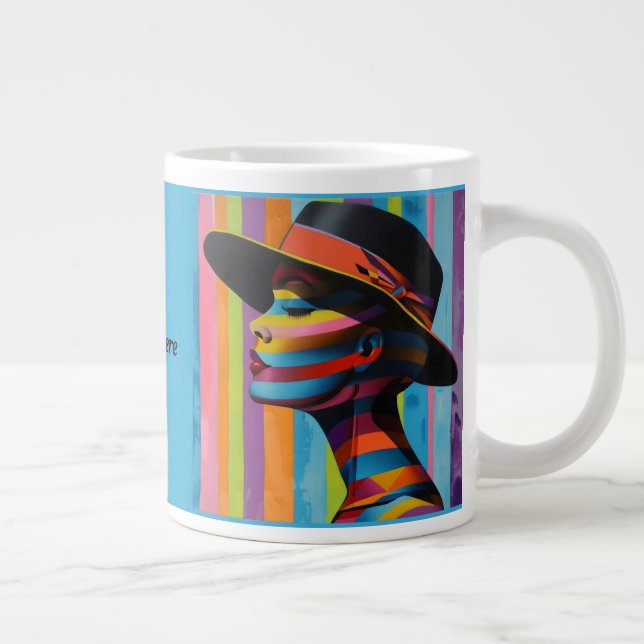 Grande Tasse Femme en Casquette coloré 7 silhouette frappante (Droite)