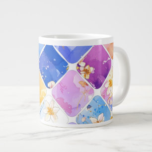 Grande Tasse Fête des couleurs dans un jardin fleuri