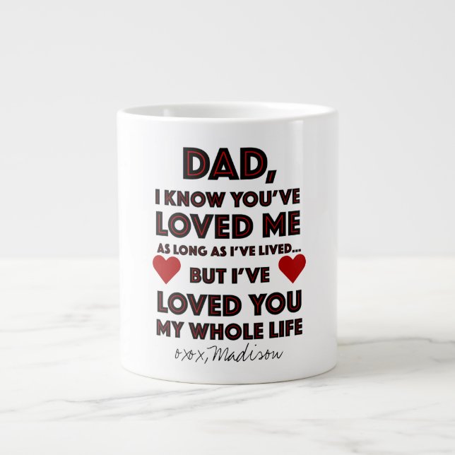 Grande Tasse Fête des pères aimée Vous Citez (Devant)