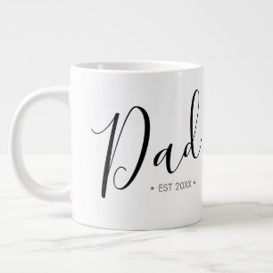 Grande Tasse Fête des pères Script papa personnalisé