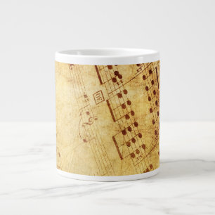 Grande Tasse Feuille d'antiquité Vintage dorée Partition