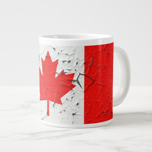 Grande Tasse Feuille d'érable rouge du Canada Peinture (Devant droit)