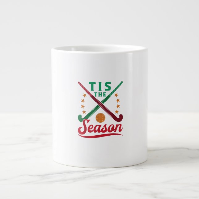 Grande Tasse Field Hockey Christmas Tis The Season Player Holid (Devant)