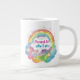 Grande Tasse Fier d'être qui je suis Arc-en-ciel d'art Amour de