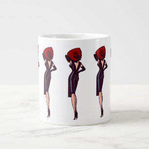 Grande Tasse Fille de charme Glamour Vintage Magnifique Rétro P