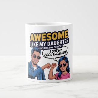 Grande Tasse Fille et papa Fête des pères Cadeau Cool Enfants