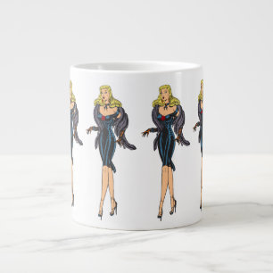 Grande Tasse Fille glamour magnifique vintage rétro blonde pin-