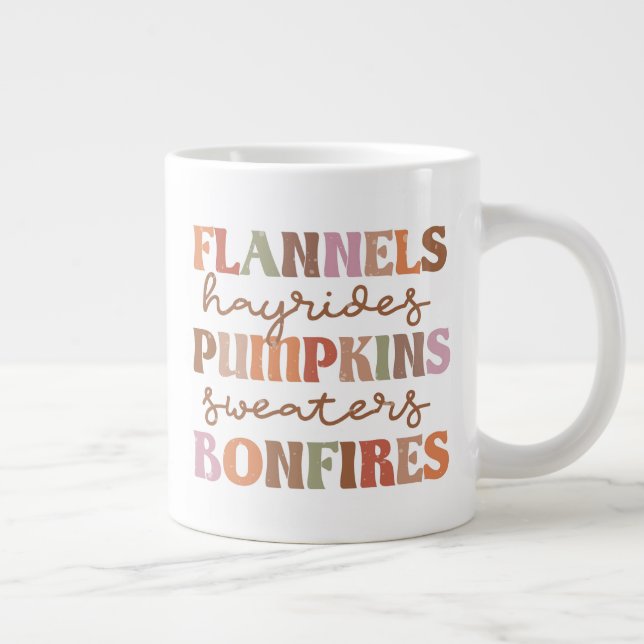 Grande Tasse Flannings Bonfires Citrouille (Droite)