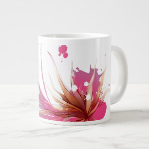 Grande Tasse Fleur Abstraite d'Hibiscus