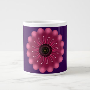 Grande Tasse Fleur Fantastique Rose Luminescente   Fleur Floral