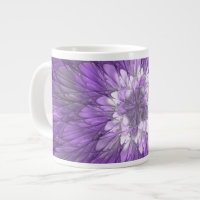 Fleur psychédélique violette Abstraite Fractal Art