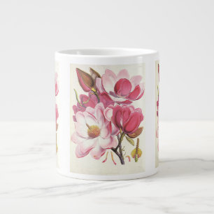 Grande Tasse Fleur vintage de Magnolia Arbre, Fleurs Roses Du J