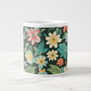 Grande Tasse Fleuris/ Printemps Colorés 