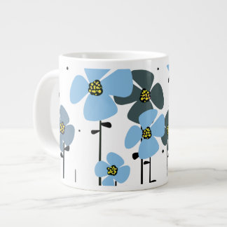 Grande Tasse Fleurs bleues