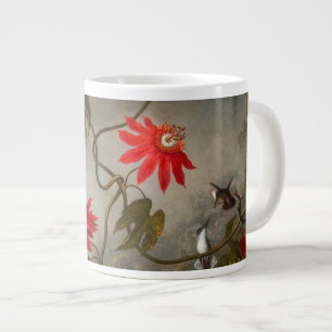 Grande Tasse Fleurs de passion avec tête de colibris
