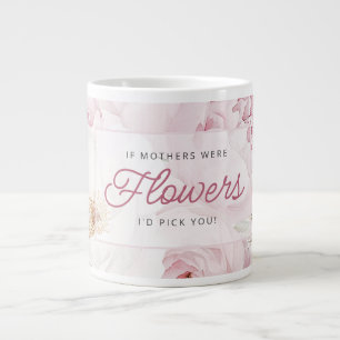 Grande Tasse Fleurs de pivoine pour la fête des mères Je vous c