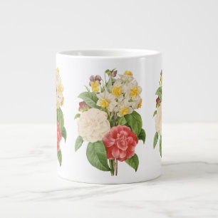 Grande Tasse Fleurs jonquilles de Camelia vintage Florale par R