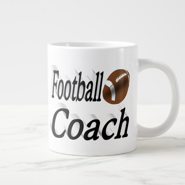 Grande Tasse Football Coach demi-texte (Droite)