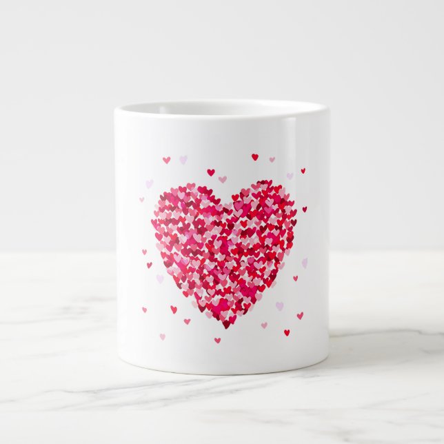 Grande Tasse Forme de coeur Valentines Jour Amour Cadeau (Devant)