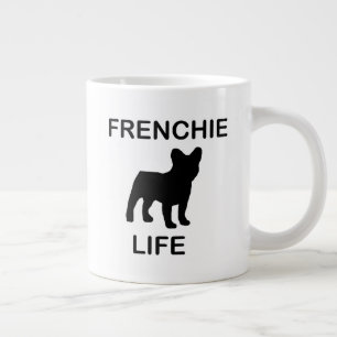 Grande Tasse frenchie vie avec silhouette