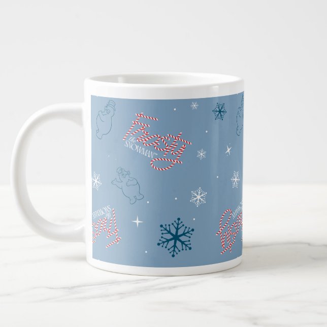 Grande Tasse Frosty Snowman Blue Snowflake Motif (Gauche)