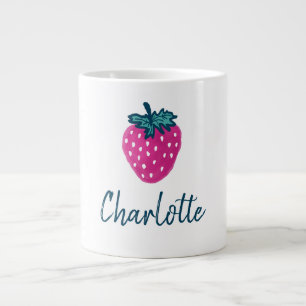 Grande Tasse Fruit aux fraises mûre Nom personnalisé