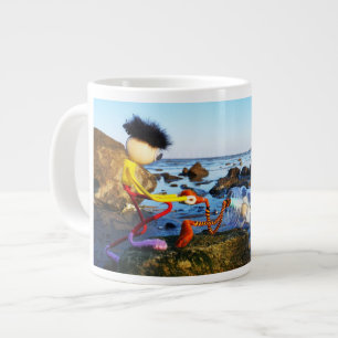 Grande Tasse Fubby avec un siffleur en bord de mer.