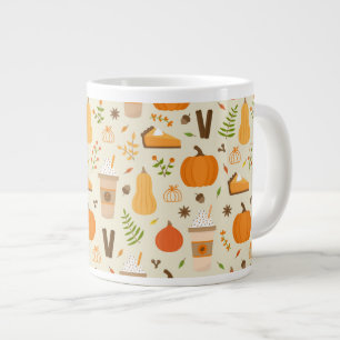 Grande Tasse Fun Orange Fall Motif