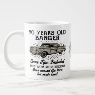 Grande Tasse Funny 70th Birthday Retro Car Banger Date d'ajout