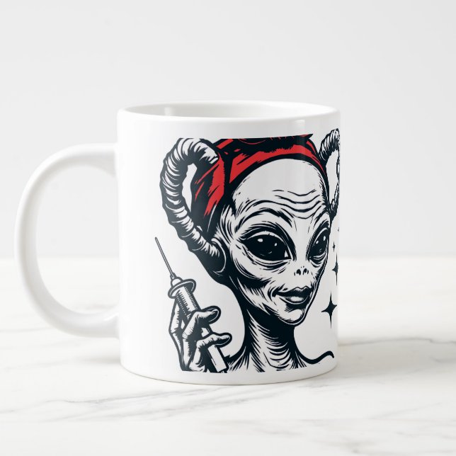 Grande Tasse Funny alien hypodermic needle dose of reality (Gauche)