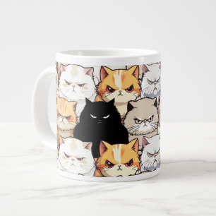 Grande Tasse Funny coloré Moody Meow Cats Kitten Motif animal