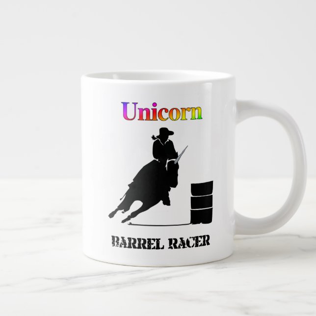 Grande Tasse Funny Unicorn Barrel Racer (Droite)