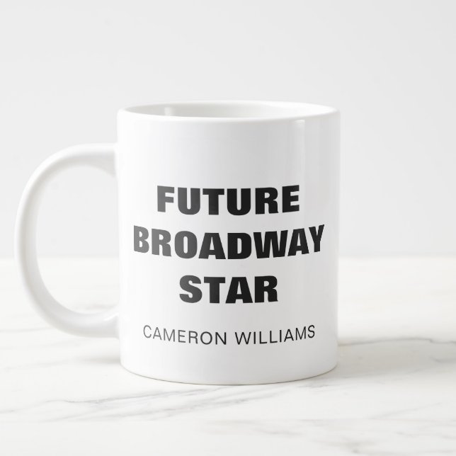 Grande Tasse Futurelle Star de Broadway Nom Personnalisé Enfant (Gauche)