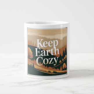 Grande Tasse Gardez la Terre confortable Retro Nature Aventure