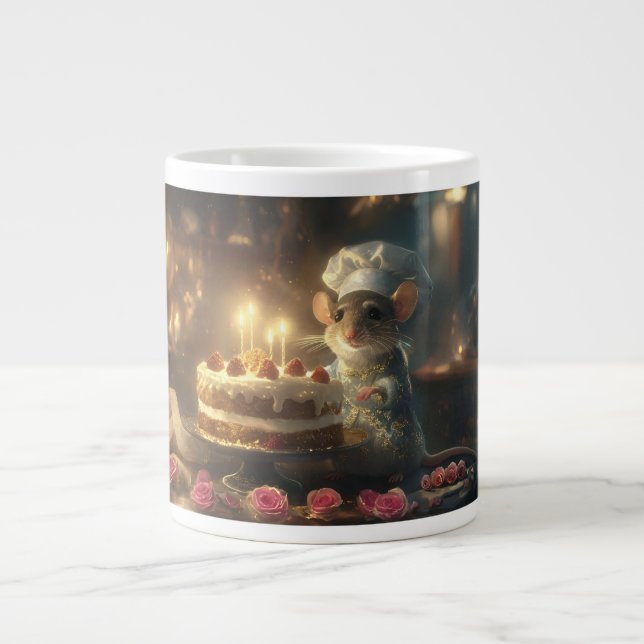 Grande Tasse Gâteau d'anniversaire par Fabulous Mice Baker (Devant)
