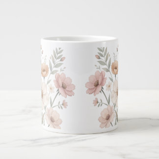 Grande Tasse Gentle Anemone Bouquet Watercolor Softness