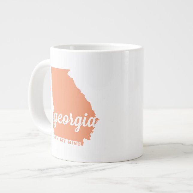 Grande Tasse géorgie| dans mon esprit| pêche (Devant gauche)