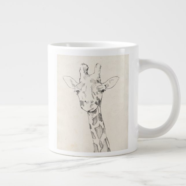 Grande Tasse Giraffe Portrait | Croquis (Droite)