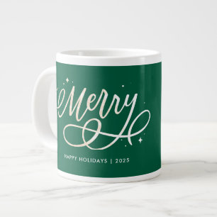 Grande Tasse Gold Script Sparkly Joyeux cadeau photo de vacance