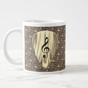 Grande Tasse Golden Plectron - Design élégant pour les mélomane