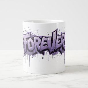 Grande Tasse Graffiti Lavender Infinity "FOREVER"