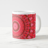 Grand Mandala Rouge Chaud Motif Bohème Cadeau Conf