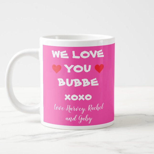 Grande Tasse Grand-mère BUBBE NOUS VOUS AIMONS PETITS-ENFANTS N (Gauche)