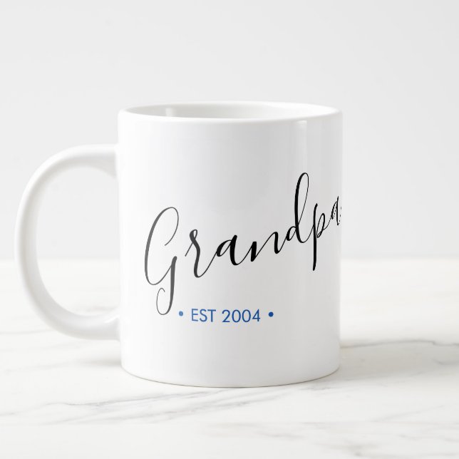 Grande Tasse Grand-Père Année Établie Année Personnalisée (Gauche)