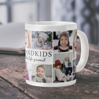 Grande Tasse Grandkids Make Life Grand Photo Collage Keepsake