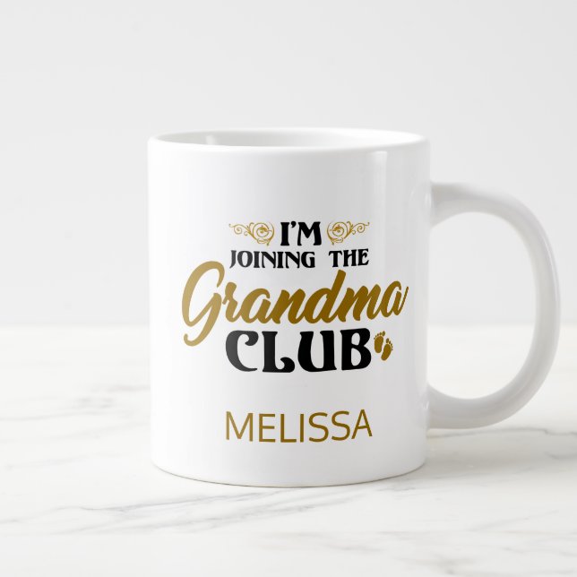 Grande Tasse Grandma Club Baby Reveillez Personnalisé (Droite)