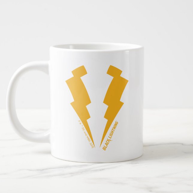Grande Tasse Graphique des boulons de foudre noirs (Gauche)