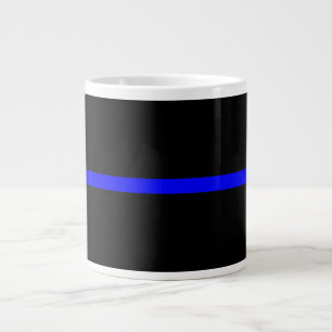 Grande Tasse Graphique Symbolique de ligne bleue mince