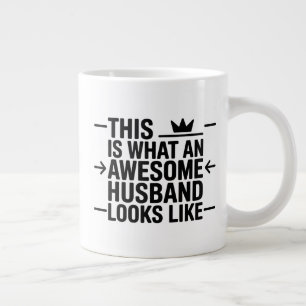 Grande Tasse Graphisme de typographie Awesome Husband